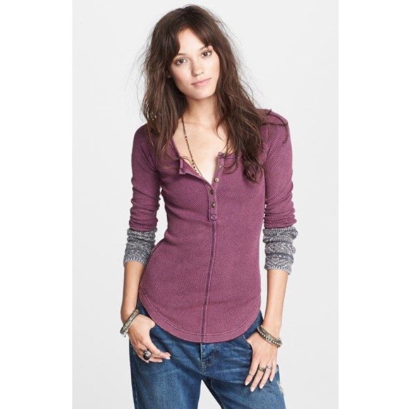 Free People Tops - Free People purple alpine thermal
